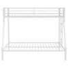 Alevera Twin/Full Bunk Bed with Ladder in Matte White Finish by Coaster - 460365WHT - Image 4 of 0