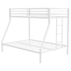 Alevera Twin/Full Bunk Bed with Ladder in Matte White Finish by Coaster - 460365WHT - Image 5 of 0