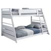 Holden Twin Over Full Bunk Bed in White Finish by Coaster - 460593WHT - Image 3 of 0