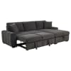 Pastrana Sleeper Sectional Sofa with RAF Chaise in Charcoal Grey Fabric by Coaster - 500359 - Image 5 of 0