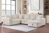 Devonshire Sleeper Sectional Sofa with Storage Chaise in Camel Fabric by Coaster - 501205 - Image 1 of 0