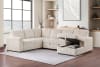 Devonshire Sleeper Sectional Sofa with Storage Chaise in Camel Fabric by Coaster - 501205 - Image 3 of 0
