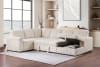 Devonshire Sleeper Sectional Sofa with Storage Chaise in Camel Fabric by Coaster - 501205 - Image 4 of 0