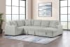 Devonshire Sleeper Sectional Sofa with Storage Chaise in Grey Fabric by Coaster - 501208 - Image 2 of 0