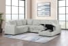 Devonshire Sleeper Sectional Sofa with Storage Chaise in Grey Fabric by Coaster - 501208 - Image 3 of 0