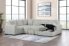 Devonshire Sleeper Sectional Sofa with Storage Chaise in Grey Fabric by Coaster - 501208 - Image 4 of 0