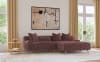 Elizabeth Corduroy Upholstered Extra Long Sofa in Wine Red by Coaster - COA-503957 - Image 1 of 0