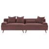 Elizabeth Corduroy Upholstered Extra Long Sofa in Wine Red by Coaster - COA-503957 - Image 3 of 0
