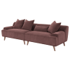 Elizabeth Corduroy Upholstered Extra Long Sofa in Wine Red by Coaster - COA-503957 - Image 4 of 0