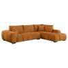 Camacho Upholstered Chaise Sectional Sofa in Orange Fabric and Black by Coaster - COA-503975 - Image 1 of 0