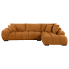 Camacho Upholstered Chaise Sectional Sofa in Orange Fabric and Black by Coaster - COA-503975 - Image 4 of 0