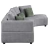 Toscano Upholstered Sectional Sofa in Grey Fabric and Black by Coaster - COA-504075 - Image 5 of 0