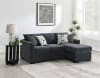 Storey Upholstered Sleeper Sectional Chaise Sofa in Dark Grey and Black by Coaster - COA-504777 - Image 3 of 0
