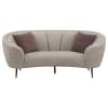 Ellorie Channel Back Curved Loveseat in Soft Beige Upholstery by Coaster - COA-504838 - Image 2 of 0