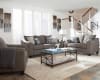 Salizar Loveseat in Grey Linen Like Fabric by Coaster - 506022 - Image 3 of 0