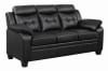 Finley 2 Piece Sofa Set in Black Leatherette Upholstery by Coaster - 506551-S - Image 4 of 0