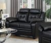 Finley Loveseat in Black Leatherette Upholstery by Coaster - 506552 - Image 1 of 0
