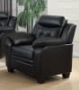 Finley Loveseat in Black Leatherette Upholstery by Coaster - 506552 - Image 3 of 0