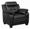 Finley Loveseat in Black Leatherette Upholstery by Coaster - 506552 - Image 4 of 0