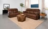 Ellington 2 Piece Upholstered Padded Arm Sofa Set in Dark Brown by Coaster - COA-508281-S - Image 1 of 0