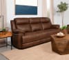 Ellington 2 Piece Upholstered Padded Arm Sofa Set in Dark Brown by Coaster - COA-508281-S - Image 2 of 0
