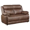 Ellington Upholstered Padded Arm Loveseat in Dark Brown by Coaster - COA-508282 - Image 2 of 0
