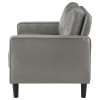 Ruth Upholstered Track Arm Loveseat in Grey Leatherette by Coaster - COA-508366 - Image 4 of 0