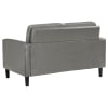Ruth Upholstered Track Arm Loveseat in Grey Leatherette by Coaster - COA-508366 - Image 5 of 0