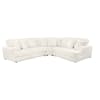 Emberson 3 Piece Upholstered Modular Sectional Sofa in Ivory Corduroy Fabric and Black by Coaster - COA-508851-3 - Image 1 of 0