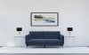 Lively Chenille Upholstered Modern Track Arm Sofa in Blue by Coaster - COA-509041 - Image 1 of 0