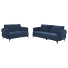 Lively 2 Piece Chenille Upholstered Sofa Set in Blue by Coaster - COA-509041-S - Image 2 of 0