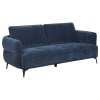 Lively 2 Piece Chenille Upholstered Sofa Set in Blue by Coaster - COA-509041-S - Image 3 of 0