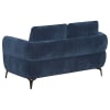 Lively Chenille Upholstered Modern Track Arm Loveseat in Blue by Coaster - COA-509042 - Image 3 of 0
