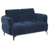 Lively Chenille Upholstered Modern Track Arm Loveseat in Blue by Coaster - COA-509042 - Image 4 of 0
