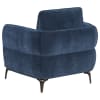 Lively Chenille Upholstered Modern Track Arm Chair in Blue by Coaster - COA-509043 - Image 2 of 0