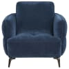 Lively Chenille Upholstered Modern Track Arm Chair in Blue by Coaster - COA-509043 - Image 3 of 0