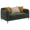 Jade Chenille Upholstered Modern Track Arm Loveseat in Green by Coaster - COA-509132 - Image 2 of 0