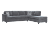 Mccord Sectional in Dark Grey Chenille Upholstery by Coaster - 509347 - Image 2 of 0