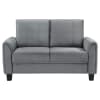 Davis Upholstered Rolled Arm Loveseat in Soft Gray Fabric by Coaster - COA-509635 - Image 2 of 0