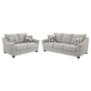 Tomkins 2 Piece Boucle Upholstered Sofa Set in Light Grey by Coaster - COA-509671-S - Image 2 of 0