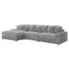 Blaine 3 Piece Reversible Sectional Sofa in Fog Fabric by Coaster - 509900-SET - Image 4 of 0