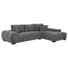 Octavia 2-Piece Sectional Chaise Sofa in Charcoal Grey Fabric by Coaster - 509965 - Image 2 of 0