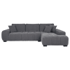 Octavia 2-Piece Sectional Chaise Sofa in Charcoal Grey Fabric by Coaster - 509965 - Image 3 of 0