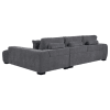 Octavia 2-Piece Sectional Chaise Sofa in Charcoal Grey Fabric by Coaster - 509965 - Image 5 of 0