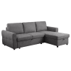 Samantha Upholstered Storage Sleeper Sectional Sofa in Grey and Black by Coaster - COA-511088 - Image 1 of 0