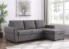 Samantha Upholstered Storage Sleeper Sectional Sofa in Grey and Black by Coaster - COA-511088 - Image 2 of 0