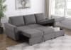 Samantha Upholstered Storage Sleeper Sectional Sofa in Grey and Black by Coaster - COA-511088 - Image 4 of 0