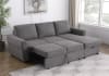 Samantha Upholstered Storage Sleeper Sectional Sofa in Grey and Black by Coaster - COA-511088 - Image 5 of 0