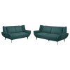 Acton 2 Piece Upholstered Flared Arm Sofa Set in Teal Blue by Coaster - COA-511161-S - Image 2 of 0