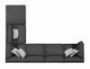 Serene 4 Piece Sectional in Charcoal Linen Blend Fabric by Coaster - 551324-04 - Image 2 of 0